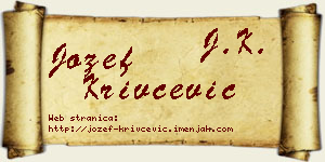 Jožef Krivčević vizit kartica